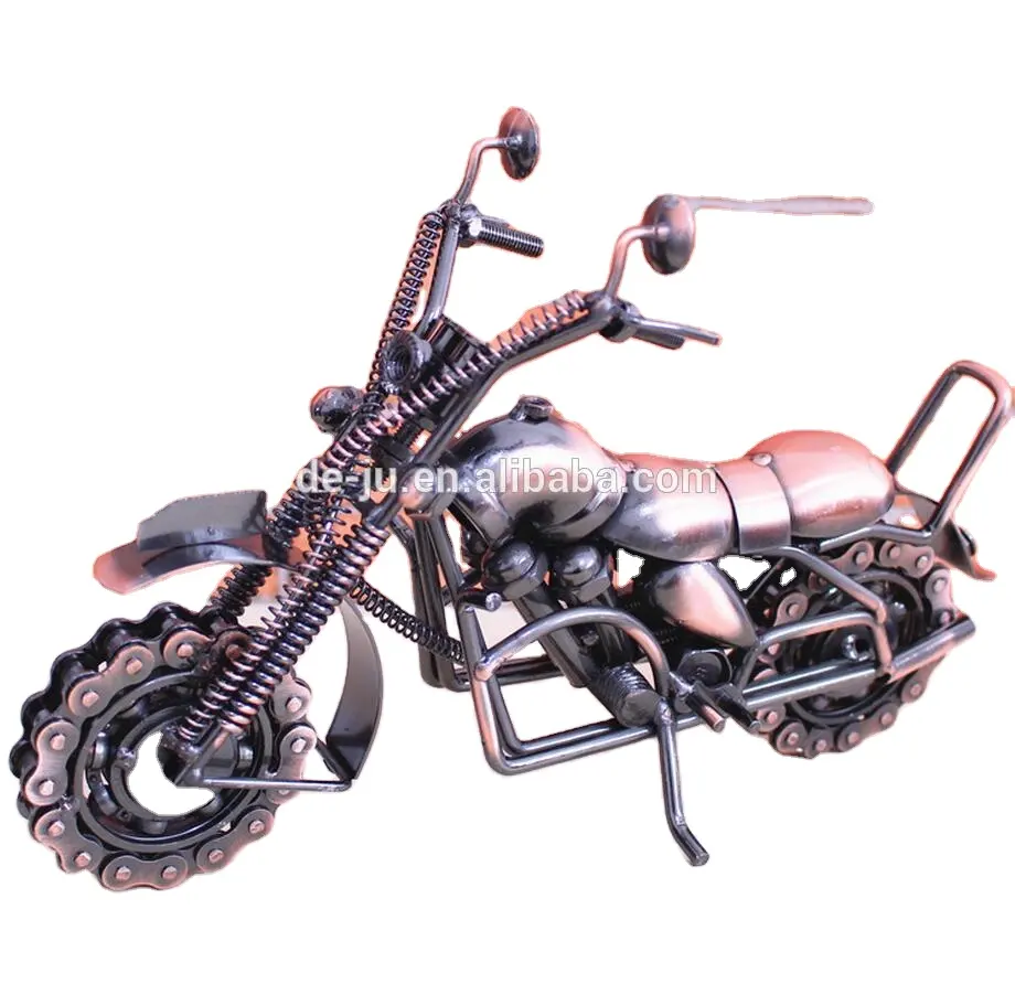 Nieuwe Producten Model Metal Craft Gift Gegalvaniseerd Draad Motorfiets Olifant Metalen Ambachten