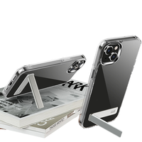 Étui de téléphone en acrylique 2 en 1 S21 Plus Design professionnel Cadre d'objectif amélioré Boutons en métal pressés Charge sans fil Antichoc