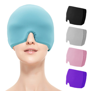Hoge kwaliteit compressiekap met gel-oogmasker, warm & koud, voor verlichting van hoofdpijn en migrainekoppijn - Product Image 3