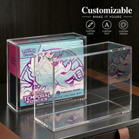 Boîte de présentation en acrylique transparent avec couvercle magnétique pour boîte d'entraînement d'élite PTCG, étui de protection pour collectionneur