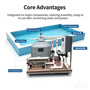 Système de filtration de <span class=keywords><strong>piscine</strong></span> facile à installer, prêt à l'emploi, pour une eau cristalline, unité de filtration et de stérilisation de <span class=keywords><strong>piscine</strong></span> - Product Image 1