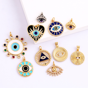 Creatività Colourful amuleto turco portafortuna malocchio portafortuna, Cubic zirconi lastricati, collana di gioielli bracciale accessori L41 - Product Image 3