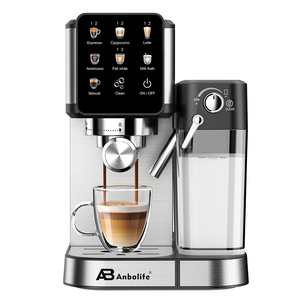 Macchina da Caffè Espresso Anbolife con Serbatoio Latte, 20 Bar, per Caffè Caldo e Freddo, Preparazione Rapida, Touch Screen, Pannello con Scritte in <span class=keywords><strong>Russo</strong></span> - Product Image 1