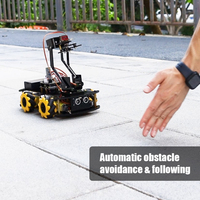 Kit de Robot de Brazo Mecánico Tscinbuny 4WD, Programación de Código Abierto, Robot Inalámbrico, Brazo Mecánico con Garra, Kit de Inicio para Robot