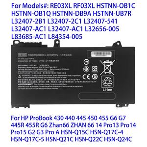 Batería de ordenador portátil de calidad RE03XL para HP ProBook 430 440 445 450 455 <span class=keywords><strong>G6</strong></span> G7 445R <span class=keywords><strong>455R</strong></span> <span class=keywords><strong>G6</strong></span> 11,55 V 45WH Notebook - Product Image 2