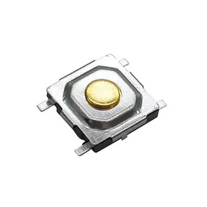 50PCS 5,2x5,2mm H = 1,5/1,6/1,7/1,8/2/2.5/3/<span class=keywords><strong>3.2</strong></span>/3.5/4mm 6Pin SMT Interruptor de botón táctil de metal momentáneo 260GF Botón de tecla - Product Image 1