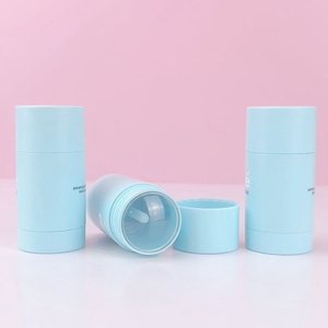 Luxury Custom logo Empty Matte Blue <b>Plastic</b> Twist up 30g 50g 75g Blush Sunscreen Antiperspirant Deodorant Stick <b>Tube</b> Container - Product Image 5