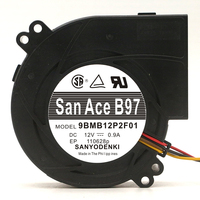 SANYO 9BMB12P2F01 DC12V 0.90A 97*95*33MM 9733 9CM Bantalan Bola Ganda Inverter Frekuensi Kipas Pendingin Turbin Blower