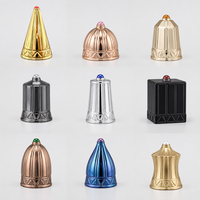 Fabricant de bouchons de parfum OEM, logo personnalisé, bouchon de bouteille en alliage de zinc de luxe, couronne en marbre, métal doré, bouchon magnétique en zamac pour parfum