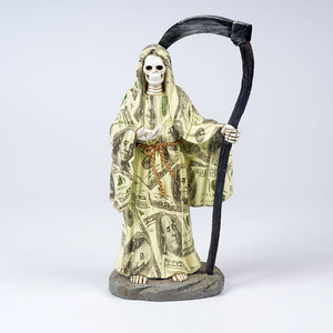 Decoraciones Góticas, Figura de Resina del Grim Reaper, Ángel Sagrado de la Muerte, Santa Muerte con Guadaña, Estatua Artesanal - Product Image 2