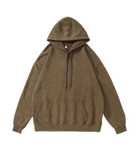 Sudaderas de Algodón de 380 Gramos con Lavado Ácido, Estilo Vintage, para Hombre, Talla Grande, con Estampado en Relieve - Product Image 4