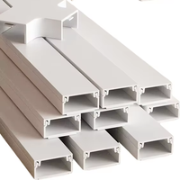 Goulotte de câblage en PVC 25x40mm 2M avec couvercle pour applications industrielles, longueur personnalisable disponible