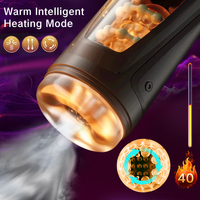 Automatischer Masturbator für Männer mit Teleskop-Vibration, Heizfunktion und LCD-Anzeige - Sexmaschine für Übungen