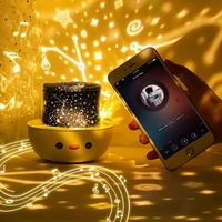 RTS usine enfants projecteur de veilleuse LED 360 lumière étoilée télécommande lampe de table avec haut-parleur de musique pour chambre de bébé