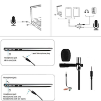 Petit microphone cravate filaire pour téléphone et chant - Léger et portable