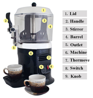 Machine à chocolat chaud 5L, distributeur de chocolat, mélangeur rotatif, chauffe-chocolat pour chocolat, lait, café, cacao, machine à faire fondre