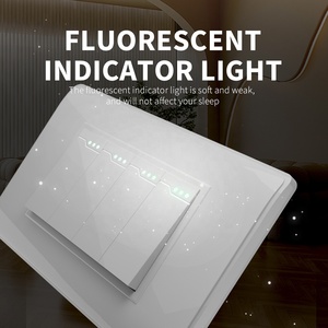 Sakelar dinding 4 Gang 1/<span class=keywords><strong>2</strong></span> cara gaya baru standar Amerika Selatan sakelar dinding elegan tahan api tombol tekan sakelar lampu ruangan - Product Image 6