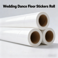 Rouleau de vinyle brillant auto-adhésif monomère en PVC à faible adhérence et sans résidu, imprimable pour graphiques de sol de danse et décalcomanies de mariage à l'encre éco-solvant