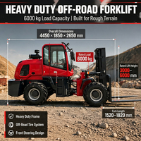 Chariot élévateur diesel Yuchai 3T 3.5T 4T tout-terrain robuste 4x4, levée 4.5m, CE EPA Euro 5 pour usage agricole