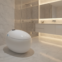 WC intelligent en forme d'œuf, couleur personnalisée, à poser au sol, avec télécommande, ensemble de toilettes, vente chaude
