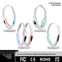 Masseur facial vibrant électrique intégré pour la réduction du double menton et le remodelage des joues en V, avec batterie 300-500 mAh