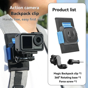 Phát Hành Nhanh Chóng Ba Lô Clip Dây Đeo Vai Gắn Bracket Chủ Cho <span class=keywords><strong>Gopro</strong></span> Insta 360 Thứ Hai Cắt Ngang Dọc Chụp - Product Image 6