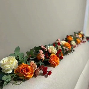 Guirlandes de roses artificielles uniques en soie, décoration murale pour salon, chambre, balcon - Product Image 5