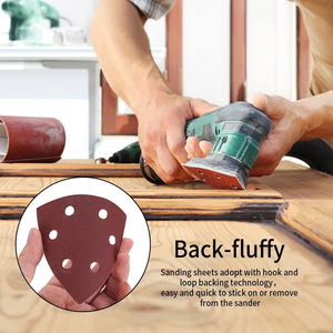 Stock local USA - 100 disques de ponçage triangulaires auto-agrippants 3,5 pouces 6-H AO 40/60/80/100/120 pour ponceuse - Product Image 6