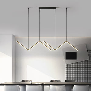Lustre LED Minimaliste Nordique Moderne en Fer et Acrylique pour Restaurant, <span class=keywords><strong>Vitrine</strong></span>, Cuisine, Chambre, <span class=keywords><strong>Luminaire</strong></span> Suspendu Long d'Intérieur - Product Image 5