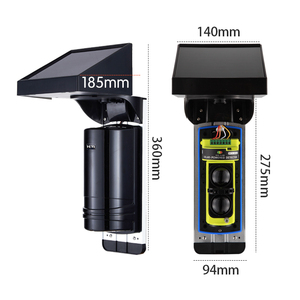 Không dây ngoài trời <span class=keywords><strong>Wall</strong></span> Mount năng lượng mặt trời dầm với 2 hoạt động cảm biến chùm tia hồng ngoại cho Home an ninh chu vi hệ thống báo động abs610 - Product Image 3