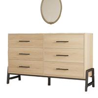Phoenix Home Factory 6 Commode Moderne 52 "Large Tiroir Grand Espace De Stockage Autonome En Bois Rangement Chambre