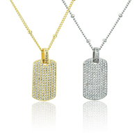 Collier ras du cou en acier inoxydable plaqué or avec pendentif lettre carrée, accessoires de bijoux délicats, vente en gros
