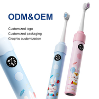Cepillo de Dientes Eléctrico Recargable de Alta Calidad para Niños con Diseño de Dibujos Animados, Funciones Inteligentes, Carga Tipo-C y Cuidado Bucal