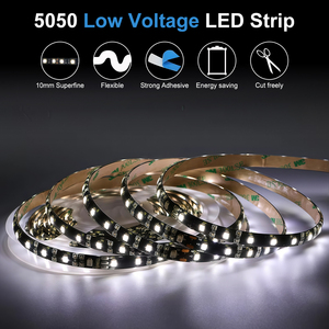 Striscia LED ESann a Bassa Tensione Impermeabile IP65 60 LED/m SMD5050 PCB Nero 12V 24V DC 14.4W/M Nastro LED CRI 80 90 Adesivo 3M - Product Image 1