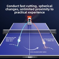 Robot de tennis de table intelligent PongBot NOVA, contrôle par application, machine de service de ping-pong portable, lanceur de balles automatique pour entraînement, 150 balles