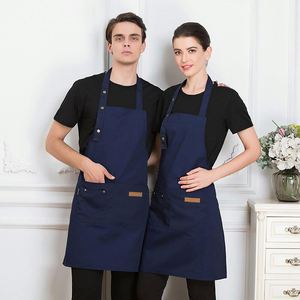 Custom Logo High Quality Adult Size Adjustable Fashion Cross Women Men Artist Hair Salon Barista Coffee Shop Bakery Work <b>Apron</b> - Product Image 2