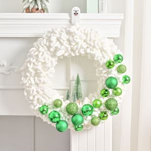 Nueva Corona Navideña Rústica de PVC Hecha a Mano, Innovadora Decoración Colgante para Árbol Pequeño, Adorno Festivo para Puerta, Personalizable para Fiestas - Product Image 2