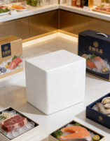 Boîte d'expédition isotherme personnalisée en mousse EPS pour la chaîne du froid, emballage pour la livraison d'aliments surgelés, de fruits de mer et de viande