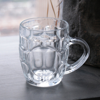 Verre à boire avec poignée, design personnalisé, logo couleur, bière, vin, jus, lait, whisky, bar, fête, mariage, maison
