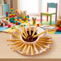 Boîte de collations au chocolat pour enfants, bureau et loisirs : Biscuits croustillants à tremper dans le chocolat