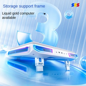 Radiateur pour ordinateur portable en plastique Lvjuneng V10 avec ventilateur de refroidissement à air comprimé - Support pour ordinateur portable pivotant réglable à 360 degrés en stock - Product Image 2