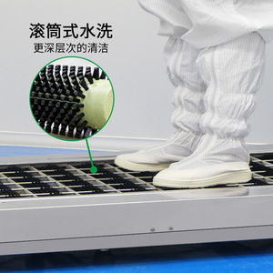 Máquina limpiadora de suelas de zapatos con cepillo de cerdas tipo rodillo, control por botón, eléctrica con cable, para ganadería y procesamiento de alimentos. - Product Image 2