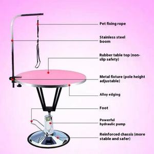Table de toilettage pour animaux de compagnie en acier inoxydable de fabrication chinoise levage hydraulique et conception pliée pour le nettoyage des animaux de compagnie et les soins vétérinaires - Product Image 2