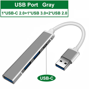 4 in 1 <span class=keywords><strong>USB</strong></span> 3.0ฮับความเร็วสูง USB3.0 OTG 4พอร์ต <span class=keywords><strong>USB</strong></span> C ฮับอะแดปเตอร์หลายตัวแยกสำหรับ Xiaomi Lenovo MacBook Pro อุปกรณ์เสริม - Product Image 5