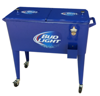 Glacière de patio 80QT de qualité supérieure avec roues, chariot à boissons roulant, glacière à bière et à glace pour l'extérieur