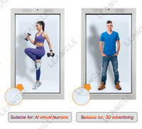 Layar Hologram 3D AI Indoor 7-98 inci, Showcase Holografik Interaktif, Kotak LCD Transparan, Holobox Manusia Digital Virtual Meta