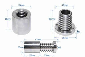 Tornillo de Rosca Trapezoidal de Acero Inoxidable CNC de Lucan Techno, Mecanizado Industrial, Pulido, con Tuerca de Husillo - Product Image 5