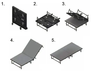 Plataforma de Escenario Móvil Portátil Keride Stage-cp01 de Aleación de Aluminio Ligera de 1.22x2.44m para Exhibiciones de Truss en Hoteles y Banquetes - Product Image 3