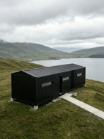 Maison modulaire mobile préfabriquée, maison en acier portable extensible et étanche pour glamping, resort ou cabane