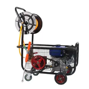 Agricultural trolley spray 4 stroke gasoline power engine machine with belt
